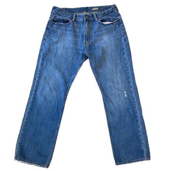 Polo Ralph Lauren 867 Medium Wash Classic Fit Distressed Jeans Size 34x30 - Picture 1 of 10